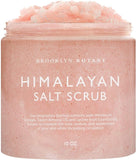 Himalayan Salt Exfoliating Body Scrub 10 oz - All Natural Exfoliates, Moisturizes, With Sweet Almond Oil - Shower and Bath Scrub - Use With Exfoliating Gloves - Great Gifts For Women - Brooklyn Botany