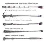 La Sante METAL Wizard Wand Potter Makeup Brushes with Gift Bag for Makeup 5pcs Magic Eye Shadow Eyeliner Blending Pencil Lip Brush Beauty Tools
