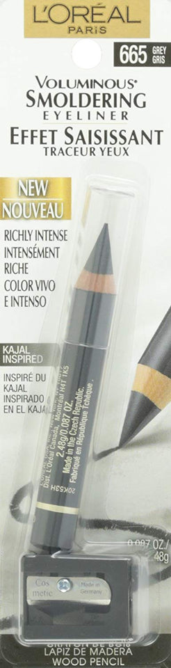 L'Oréal Paris Voluminous Smoldering Eyeliner, Grey, 0.087 oz.