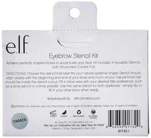 e.l.f. Cosmetics Eyebrow Stencil Kit for Perfectly Shaped Brows, Contains 4 Reusable Stencils