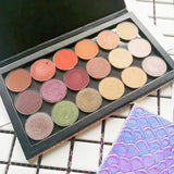 Large Empty Eyeshadow Makeup Box Magnetic Cosmetics Palette Eye Shadow Fish Scale DIY Storage Tray Box Holder, 18101cm