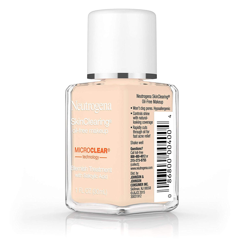 Neutrogena Skinclearing Makeup, 10 Classic Ivory, 1 Fl. Oz.