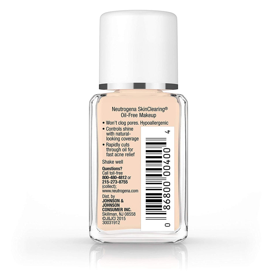 Neutrogena Skinclearing Makeup, 10 Classic Ivory, 1 Fl. Oz.