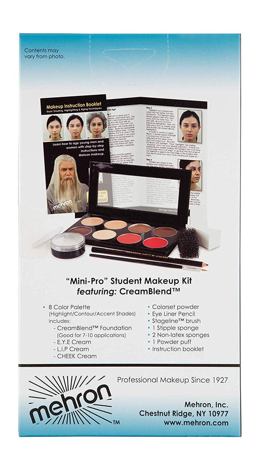 Mehron Makeup Mini-Pro Student Makeup Educational Kit (Fair/Olive)