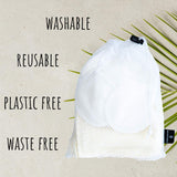 Reusable Makeup Remover Pads and Microfiber Face Cleansing Gloves | 12 Pack with Laundry Bag | 100% Organic Bamboo Cotton | Eco-friendly | Waste Free | Luxury